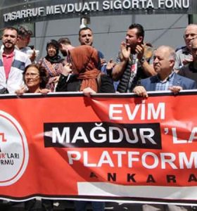 Evim Mağdurları Platformu’ndan TMSF önünde eylem