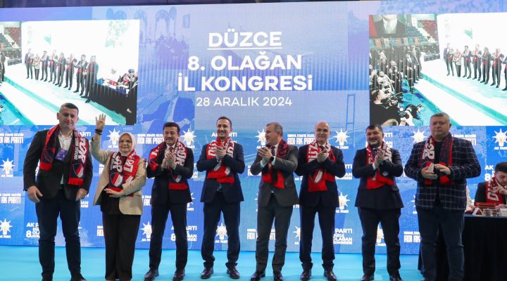 AK PARTİ DÜZCE İL KONGRESİ YAPILDI; ŞENGÜLOĞLU YENİDEN BAŞKAN SEÇİLDİ!